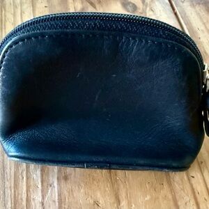 Coach Black Leather Coin Pouch vintage